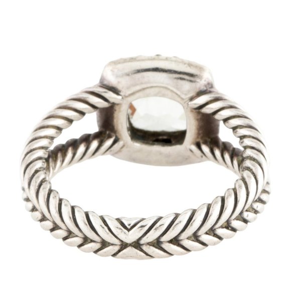 David Yurman Prasiolite Diamond and 925 Sterling Silver Ring - Picture 5 of 13